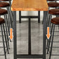 Set tavolo e sgabello da bar 1/2/9 pezzi Set tavolo da pub in legno massello