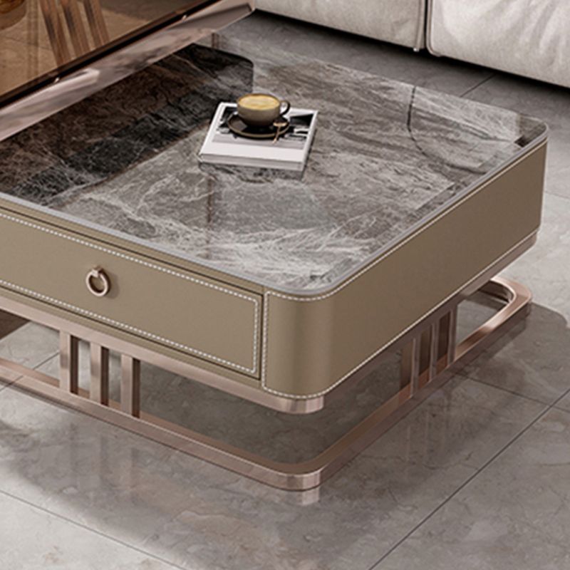 Slate Square Coffee Table Frame 2 Nesting Coffee Table Set for Living Room Clearhalo 'Coffee & Accent Tables' 'Coffee Tables' 'coffee_tables' 'furn' 'furn_coffee_tables' 'Furniture' 'Living Room Furniture' 1200x1200_a7bb6836-dc57-4dbe-a21a-5acedc09c8ca