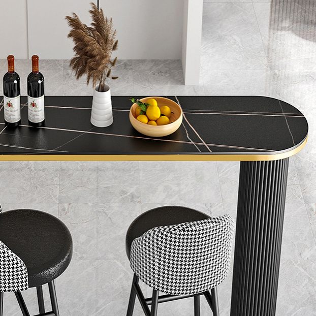 Industrial Style Bar Table Stone Top 42-inch Height Pub Table for Kitchen Clearhalo 'Bar Furniture' 'Bar Tables' 'bar_tables' 'furn' 'furn_bar_tables' 'Furniture' 'furniture_bar_tables' 'Kitchen & Dining Furniture' 'kitchen&dining_furn' 'kitchen' 1200x1200_a7bb75a0-7e6a-4101-9310-97095d34e533