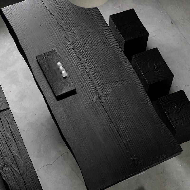 Acrylic Clear Double Pedestal Dining Table Modern Solid Wood Top Dinette Table Clearhalo 'Dining Tables & Seating' 'Dining Tables' 'dining_table' 'furn' 'furn_dining_table' 'Furniture' 'Kitchen & Dining Furniture' 1200x1200_a7bba95b-a2b8-4d7f-adbd-4eba8bdd7e39