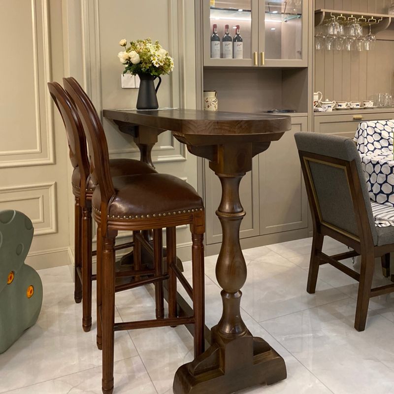 Juego de mesa rectangular para Bar y Pub, mesa y taburetes antiguos de madera maciza, 1/3/4 Uds.