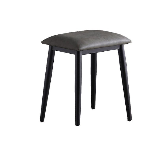 Contemporary Stone Makeup Dressing Table 33.5" H 2 Drawers Vanity Table in Black Clearhalo 'Bedroom Furniture' 'furn' 'furn_makeup_vanities' 'Furniture' 'Makeup Vanities' 'makeup_vanities' 1200x1200_a7bdcffd-ecee-46ef-ae66-94676ad4dfac