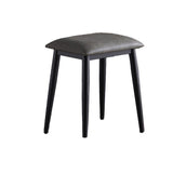 Contemporary Stone Makeup Dressing Table 33.5" H 2 Drawers Vanity Table in Black Clearhalo 'Bedroom Furniture' 'furn' 'furn_makeup_vanities' 'Furniture' 'Makeup Vanities' 'makeup_vanities' 1200x1200_a7bdcffd-ecee-46ef-ae66-94676ad4dfac