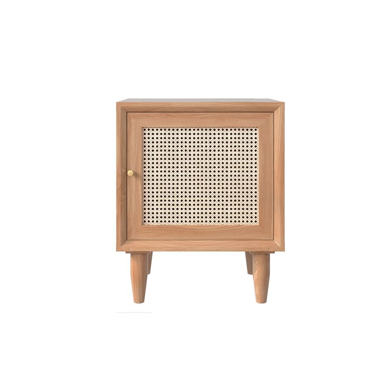 Rattan -Bett Nachttisch moderner minimalistischer Nachttisch mit Beinen