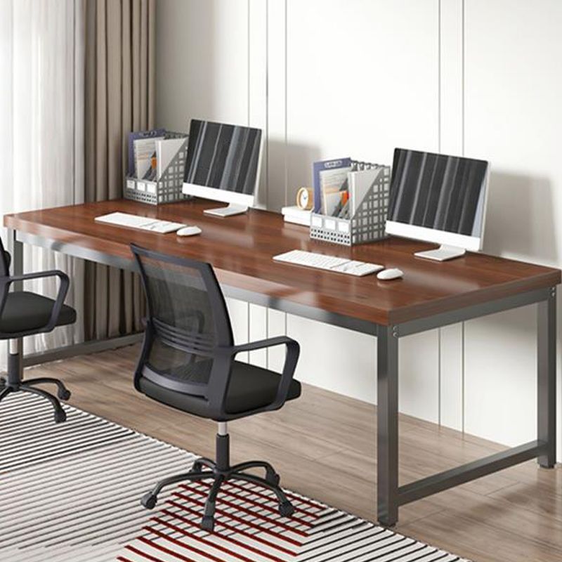 23.5 "W houten kantoor bureau modern schrijfbureau met h-vormige basis