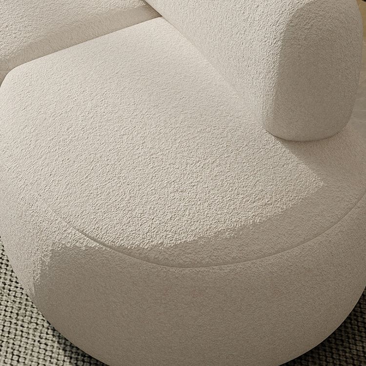 Canapé en laine de style contemporain dans un canapé rembourré en blanc incurvé