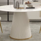 Round Stone Dining Table Luxury Style Pedestal Casual Furniture for Home Clearhalo ' dining_table' 'Dining Tables & Seating' 'Dining Tables' 'furn' 'furn_dining_table' 'Furniture' 'furniture_dining_table' 'Kitchen & Dining Furniture' 'kitchen&dining_furn' 'kitchen' 'kitchen_dining_table' 1200x1200_a7bfd660-ced1-400c-b2c5-6fc3a07bec4d