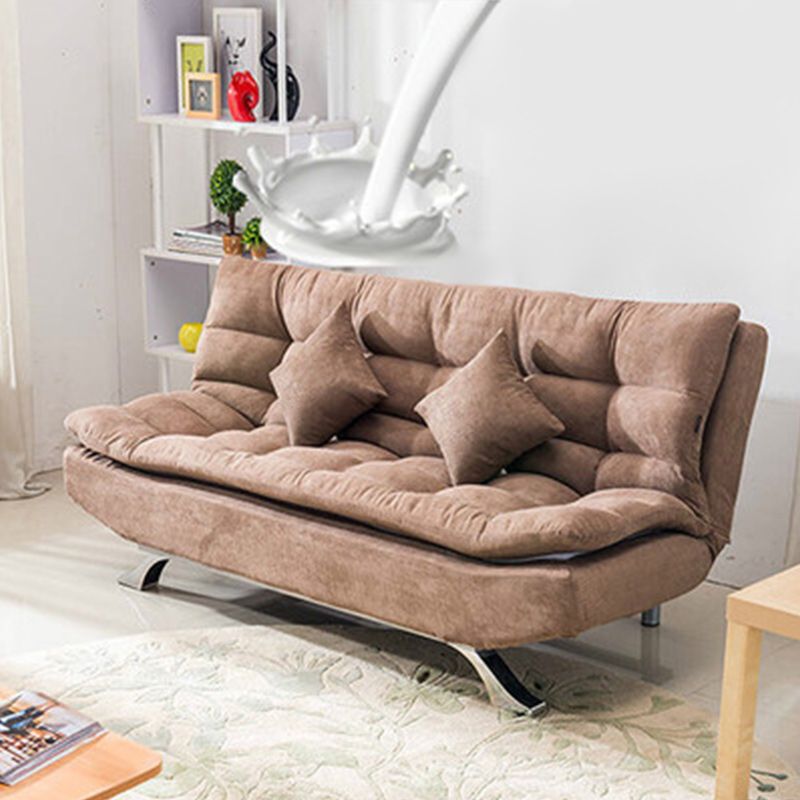74.80" W √ó 33.46" D √ó 35.43" H Biscuit Back Velvet Armless Sofa with Foldable Clearhalo 'furn' 'furn_sofas' 'Furniture' 'furniture_sofas' 'kitchen' 'kitchen_sofas' 'Living Room Furniture' 'Sofa' 'sofas' 1200x1200_a7c0d44c-4af6-4bd7-98a6-542b8d5806a8