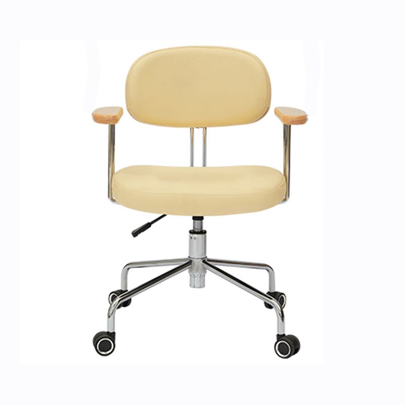 Modernism Fixed Arms Office Chair Desk Chair with Wheels for Home Clearhalo 'furn' 'furn_office_chair' 'Furniture' 'Office Chairs' 'Office Furniture' 'office_chair' 1200x1200_a7c1536e-73a5-41ac-bd9b-206dcee63d2d