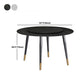 Round Metal 4 Legs Dining Table Black Frame Traditional Luxury Dining Table Clearhalo 'Dining Tables & Seating' 'Dining Tables' 'dining_table' 'furn' 'furn_dining_table' 'Furniture' 'furniture_dining_table' 'Kitchen & Dining Furniture' 'kitchen' 'kitchen_dining_table' 1200x1200_a7c22a95-7adb-49a0-9203-d3340d6b70a3