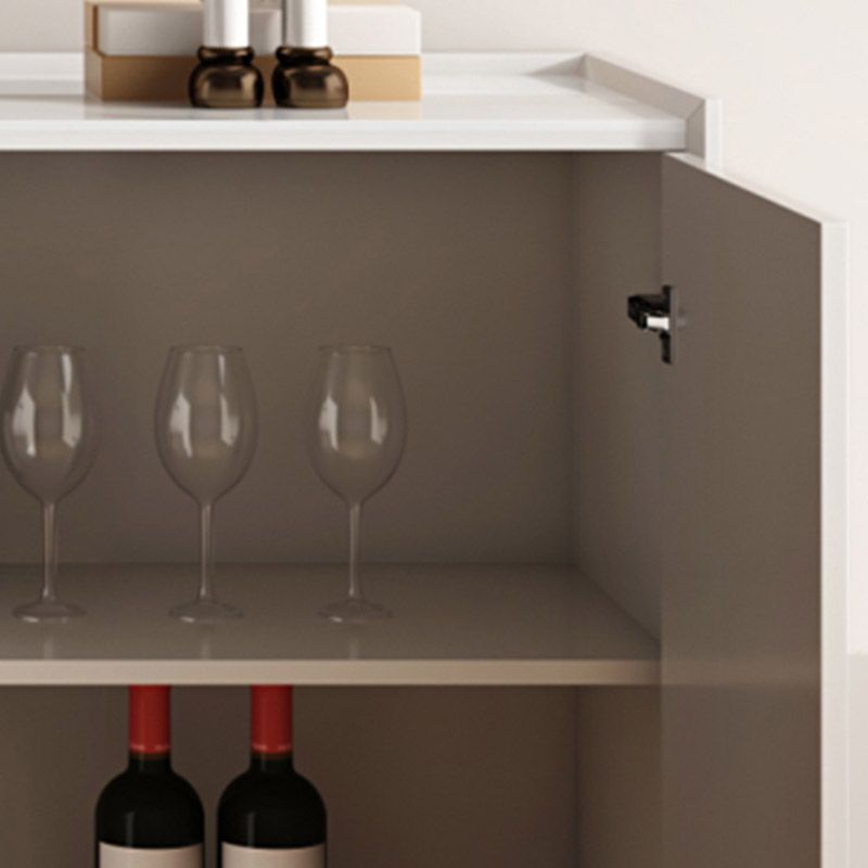 Buffet de restauration en pierre de crénza moderne et contemporain avec armoires et tiroirs