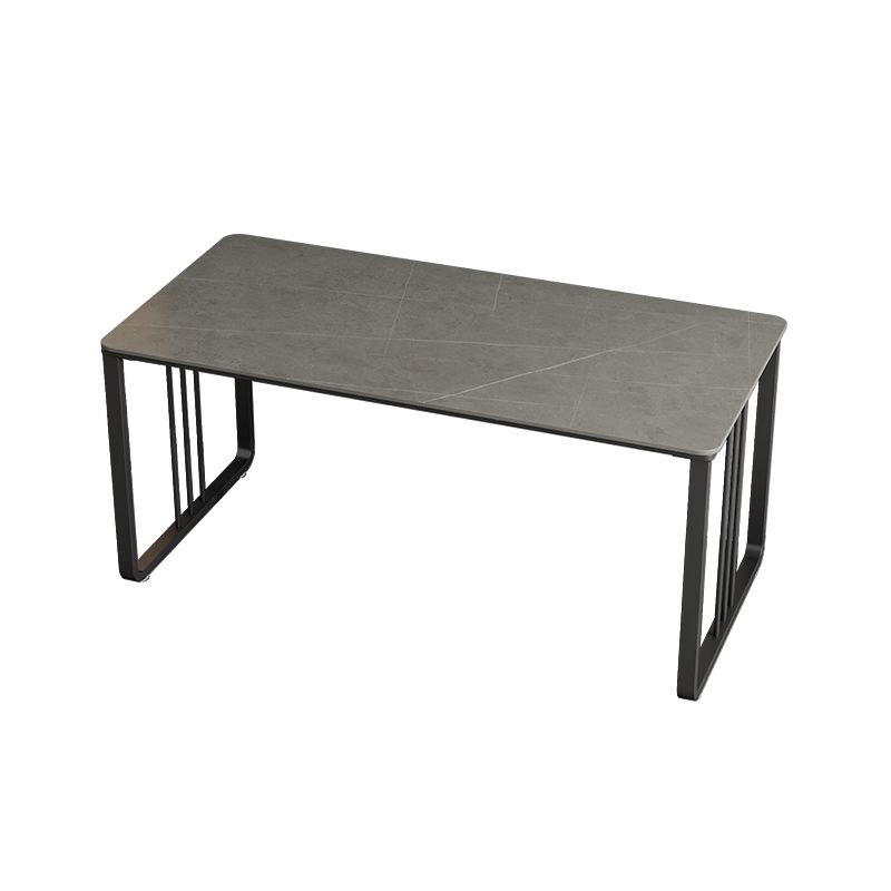 Rectangular Shaped Office Desk 2 Legs Writing Desk in Grey/White for Office Clearhalo 'furn' 'furn_office_desk' 'Furniture' 'Office Desks' 'Office Furniture' 'office_desk' 1200x1200_a7c3b158-2de3-4a7c-82ac-1365f97daf6a