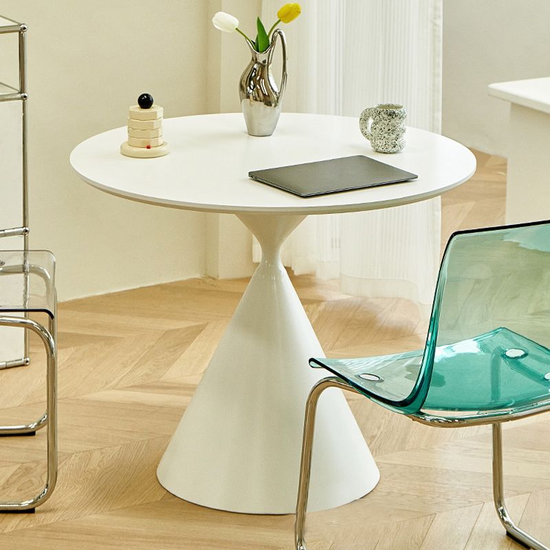 Modernistic Frosted Pedestal End Table Round Wood Side End Table Clearhalo 'Coffee & Accent Tables' 'End & Side Tables' 'end_side_tables' 'furn' 'furn_end_side_tables' 'Furniture' 'Living Room Furniture' 1200x1200_a7c4027c-695a-4add-b3b5-b40354ca24ba