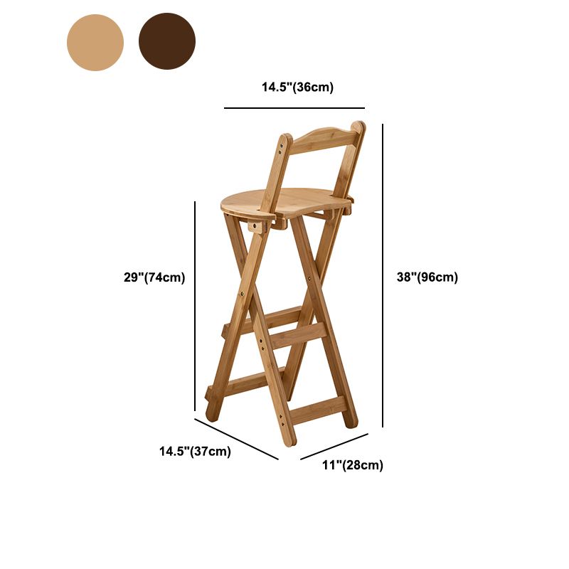 Modern Home Footrest Folding Stool Matte Finish Bamboo Barstool Clearhalo 'Bar Furniture' 'Bar Stools' 'bar_stools' 'furn' 'furn_bar_stools' 'Furniture' 'Kitchen & Dining Furniture' 1200x1200_a7c4567a-30b9-4b51-9c22-be4d6f23f35b