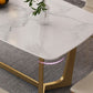 Glam Eetkamerset 1/4/6-delig Gouden roestvrijstalen frame eettafel en stoelen