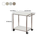 Medieval Modern Style Rectangular Metal/glass Table Wheel Base Side Table Clearhalo 'Coffee & Accent Tables' 'End & Side Tables' 'end_side_tables' 'furn' 'furn_end_side_tables' 'Furniture' 'Living Room Furniture' 1200x1200_a7c59a58-04fe-4dc3-8a7c-a722a9047796