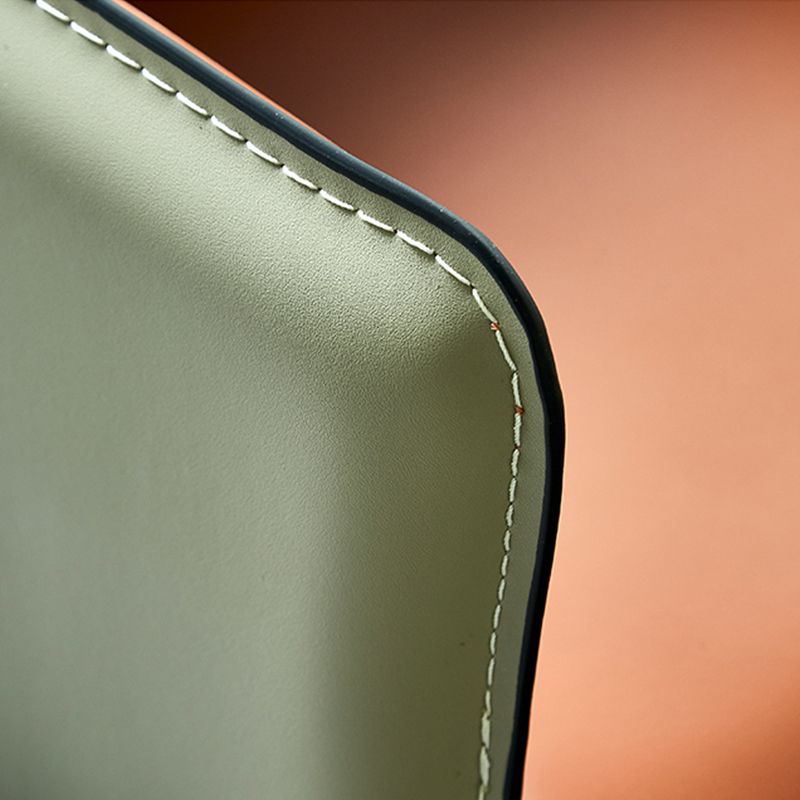 Contemporary Parsons Upholstered Chair Faux Leather Dining Chair for Home Clearhalo 'Dining Chairs' 'Dining Tables & Seating' 'dining_chair' 'furn' 'furn_dining_chair' 'Furniture' 'Kitchen & Dining Furniture' 1200x1200_a7c5a18f-4af1-4a13-9713-c9f66fea46a6