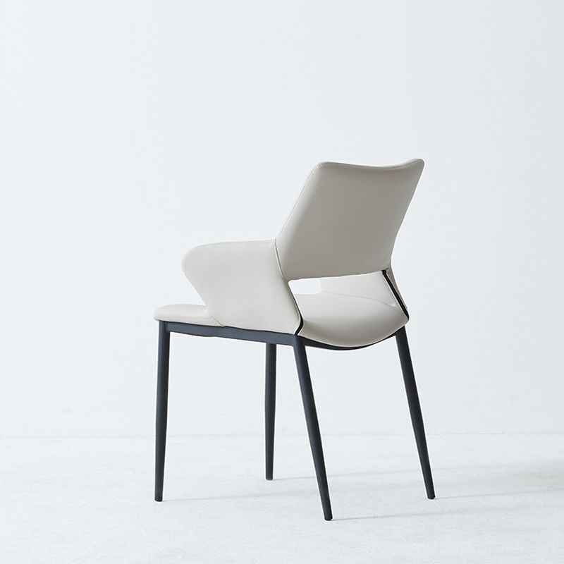 Dining Room Faux Leather Chair Industrial Home Parsons Dining Chair