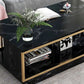 Modern Style Wooden Table with Rectangular Storage Rack Coffee Table Clearhalo 'Coffee & Accent Tables' 'Coffee Tables' 'coffee_tables' 'furn' 'furn_coffee_tables' 'Furniture' 'Living Room Furniture' 1200x1200_a7c7749a-2890-4bcc-af9b-fb7ced115100