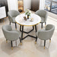 Glam Wood Top Dining Table Round Tabletop with Iron Double Pedestal Base Clearhalo 'Dining Tables & Seating' 'Dining Tables' 'dining_table' 'furn' 'furn_dining_table' 'Furniture' 'Kitchen & Dining Furniture' 1200x1200_a7c93658-410a-4d40-a554-7898b42965b6