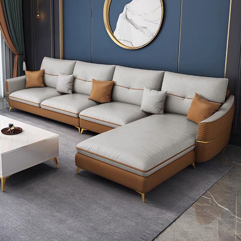 ARME SLOPED Sectional Sectional Modern 5 places en cuir en cuir