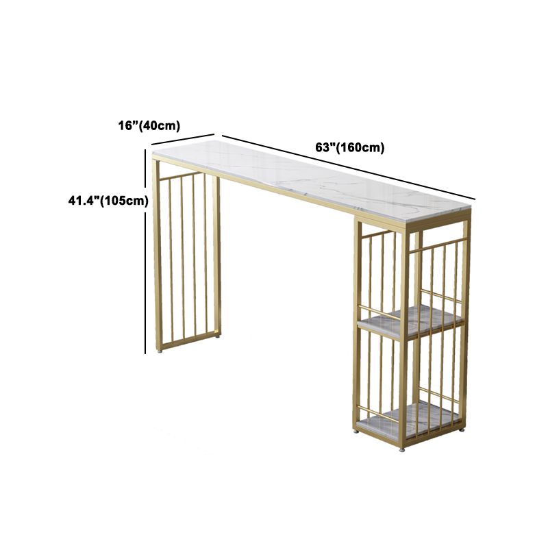 Glam Rectangle White Counter Height Set 1/2/3 Pieces Marble Pub Dining Set Clearhalo 'Bar Furniture' 'furn' 'furn_home_bar_bar_sets' 'Furniture' 'Home Bars & Bar Sets' 'home_bar_bar_sets' 'Kitchen & Dining Furniture' 1200x1200_a7cb8e0b-3aaa-455c-a5c2-f9049cf2247e