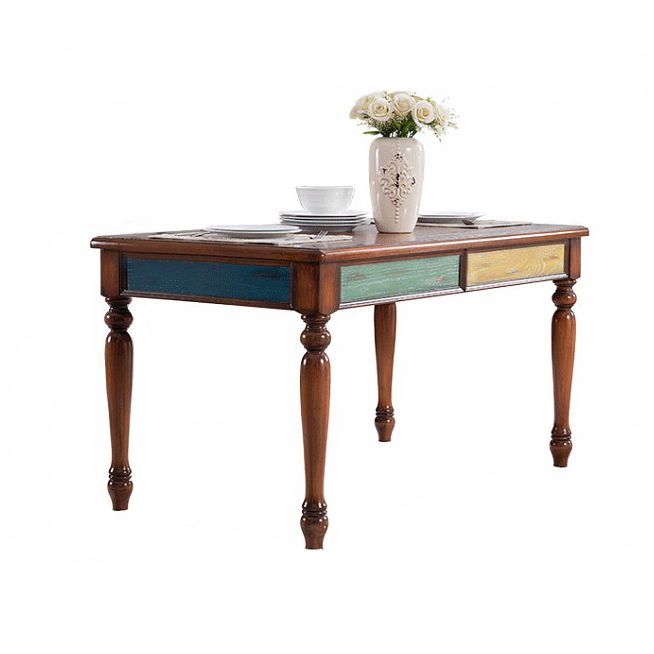 Rubberwood Solid Wood 4-foot Dining Table Midcentury Style Dining Table, 55" x 31.5" x 30" Clearhalo ' dining_table' 'Dining Tables & Seating' 'Dining Tables' 'furn' 'furn_dining_table' 'Furniture' 'furniture_dining_table' 'Kitchen & Dining Furniture' 'kitchen&dining_furn' 'kitchen' 'kitchen_dining_table' 1200x1200_a7cbc8ae-6895-42bd-bf5e-6208445b0b13