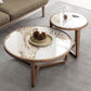 Table basse moderne en ardoise sans ensemble de table basse ronde pénible