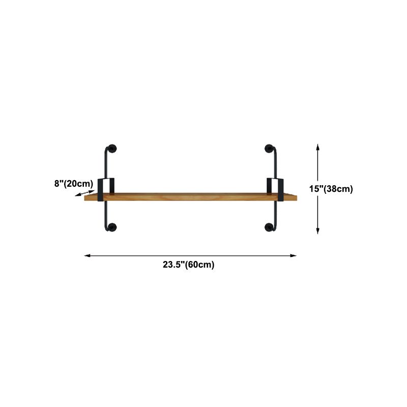 7.87 "W estantería de estilo industrial montado en la pared para la sala de estudio del hogar
