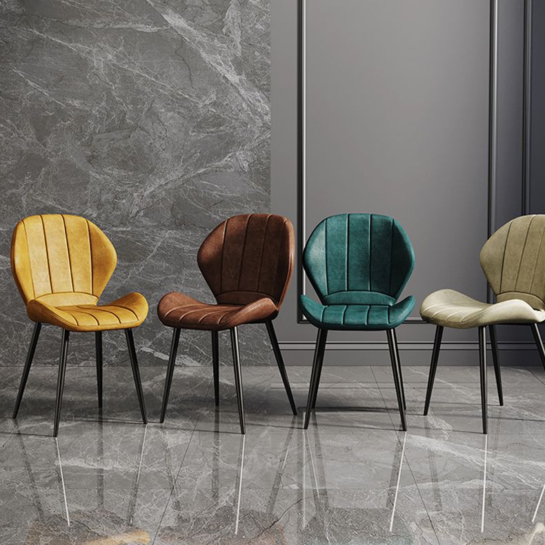 Scandinavian Upholstered Home Side Chair Wingback Matte Finish Dining Chair Clearhalo ' kitchen&dining_furn' 'Dining Chairs' 'Dining Tables & Seating' 'dining_chair' 'furn' 'furn_dining_chair' 'Furniture' 'furniture_dining_chair' 'Kitchen & Dining Furniture' 'kitchen' 1200x1200_a7ce698b-4ecb-499c-8317-281ec3b21614