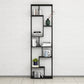 9.8" W Industrial Antique Finish Shelf Bookcase Etagere Metal Bookshelf