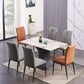 Modern Contemporary Leather Parsons Chair Side Dining Chairs with Metal Legs Clearhalo ' kitchen&dining_furn' 'Dining Chairs' 'Dining Tables & Seating' 'dining_chair' 'Furniture' 'furniture_dining_chair' 'Kitchen & Dining Furniture' 'kitchen' 1200x1200_a7cf449c-8339-48cf-a5af-881d032a0bd5