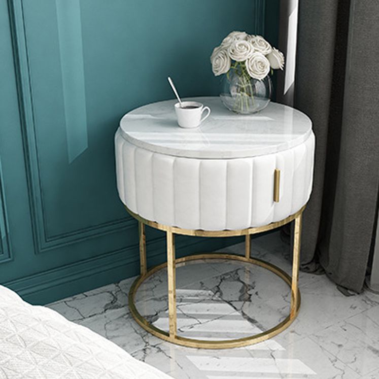 Armoire de chevet en métal et en ardoise Table de chevet minimaliste moderne avec tiroir