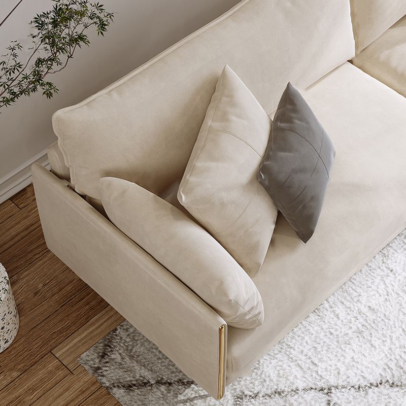 Living Room Velvet Settee Pillow Top Arm Standard Sofa with Cushion Back Clearhalo 'furn' 'furn_sofas' 'Furniture' 'furniture_sofas' 'Living Room Furniture' 'Sofa' 'sofas' 1200x1200_a7d1ca69-9a72-4dc2-820b-69de7f6d5224