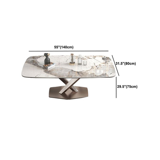 Designer Style 1/4/5/7 Pieces Rectangle Dining Set Sintered Stone Dining Room Table Set Clearhalo 'Dining Room Sets' 'Dining Tables & Seating' 'dining_room_set' 'furn' 'furn_dining_room_set' 'Furniture' 'Kitchen & Dining Furniture' 1200x1200_a7d414da-3215-4b27-b12f-d2e87f5a01ba