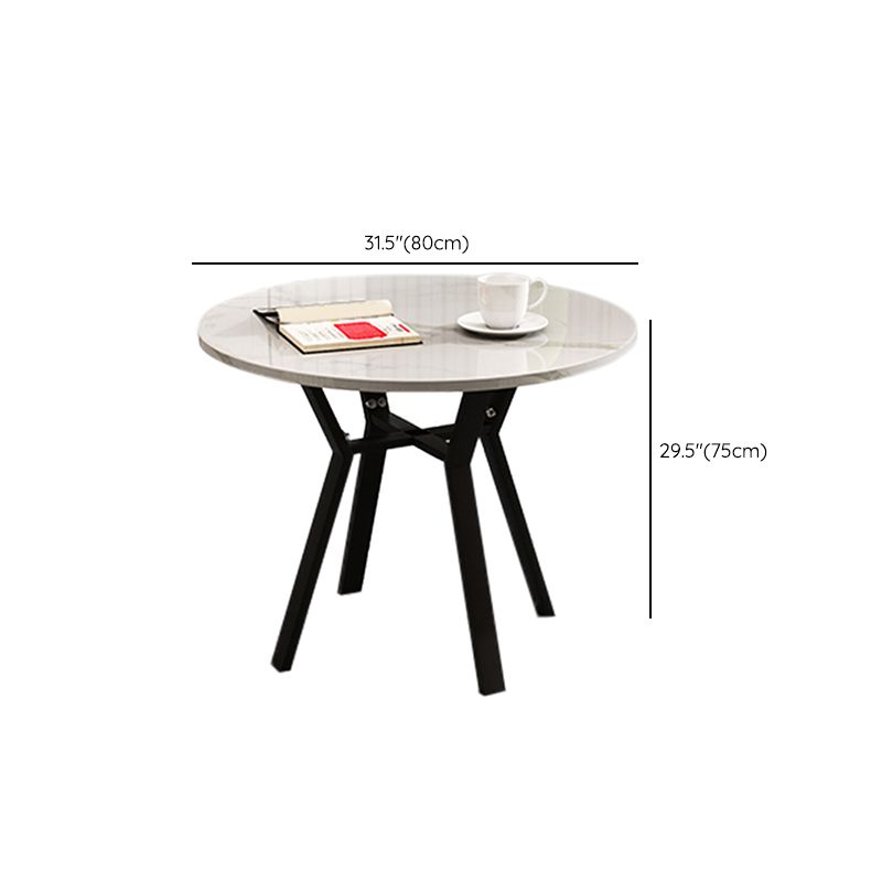 椅子付きの1/2/5 PCSラウンドストーンダイニングテーブルを修正しました