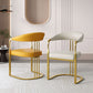 Silla lateral de estilo glamorosa silla de comedor de metal para interiores para interiores
