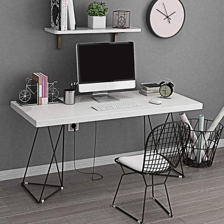 Contemporary Rectangular Writing Desk Pine Solid Wood Office Desk Clearhalo 'Furniture' 'furniture_office_desk' 'Office Desks' 'Office Furniture' 'office_desk' 1200x1200_a7d6ee09-d259-4095-afea-31500ff9b468