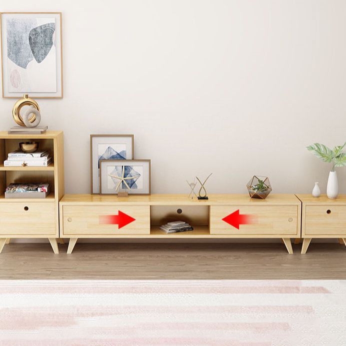 TV-Medienkonsole aus massivem Holz. Moderne Medienkonsole für das Wohnzimmer