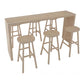 Rectangle Solid Wood Pub Dining Set 1/2/7 Pieces Modern Indoor  Pub Table Set