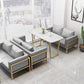 Industrial Style Dining Table Sintered Stone Sled Dining Table with Gold Frame Clearhalo 'Dining Tables & Seating' 'Dining Tables' 'dining_table' 'furn' 'furn_dining_table' 'Furniture' 'furniture_dining_table' 'Kitchen & Dining Furniture' 'kitchen' 'kitchen_dining_table' 1200x1200_a7d7f3f3-1422-4d53-b001-313eefbaaaed