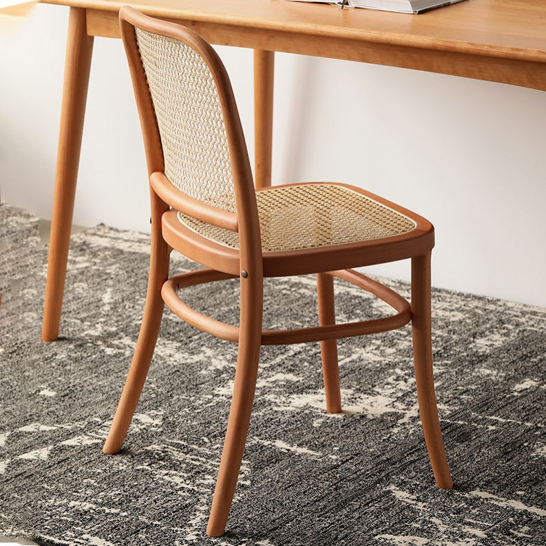 Chaise latéral de patio moderne en bois ouvert à l'arrière pour salle à manger pour la maison