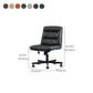 Armless Office Chair Conference Chair with Wheels for Living Room Home