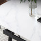 Modern Style Sintered Stone Dining Table White Round Home Table with Black Frame Clearhalo ' dining_table' 'Dining Tables & Seating' 'Dining Tables' 'furn' 'furn_dining_table' 'Furniture' 'furniture_dining_table' 'Kitchen & Dining Furniture' 'kitchen&dining_furn' 'kitchen' 'kitchen_dining_table' 1200x1200_a7dc867e-39f0-4aff-8ec6-70efe258a945