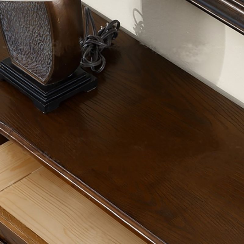 14 inch Wide Console Table Mid-Century Modern Wood Accent Table for Hall