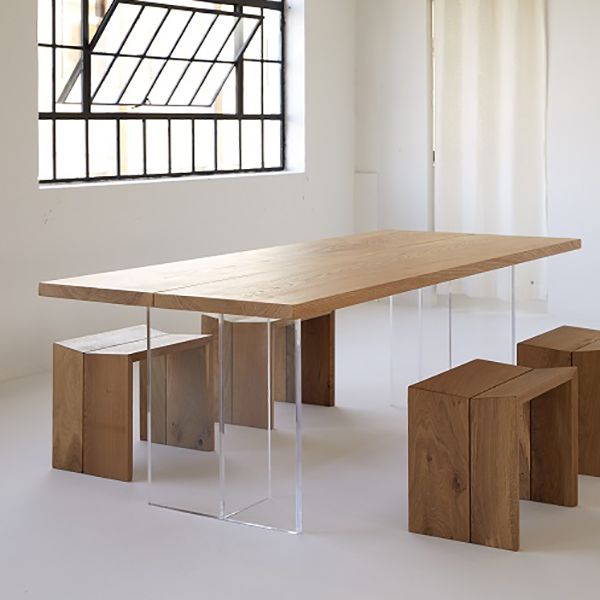 Contemporary Rectangle Standard Dining Table Solid Wood Dining Table with Double Pedestal Base Clearhalo ' dining_table' 'Dining Tables & Seating' 'Dining Tables' 'furn' 'furn_dining_table' 'Furniture' 'furniture_dining_table' 'Kitchen & Dining Furniture' 'kitchen&dining_furn' 'kitchen' 'kitchen_dining_table' 1200x1200_a7de9ee0-6a1c-461e-8dd5-02b7c31a57e6