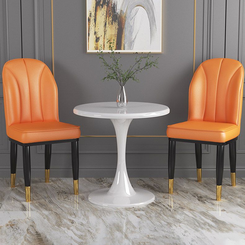 Metal Contemporary Dining Room Chairs Metallic Finish Wingback Side Chairs Clearhalo ' kitchen&dining_furn' 'Dining Chairs' 'Dining Tables & Seating' 'dining_chair' 'furn' 'furn_dining_chair' 'Furniture' 'furniture_dining_chair' 'Kitchen & Dining Furniture' 'kitchen' 1200x1200_a7dfa4f7-4b29-4cc8-a3ec-01b0a5a8d233