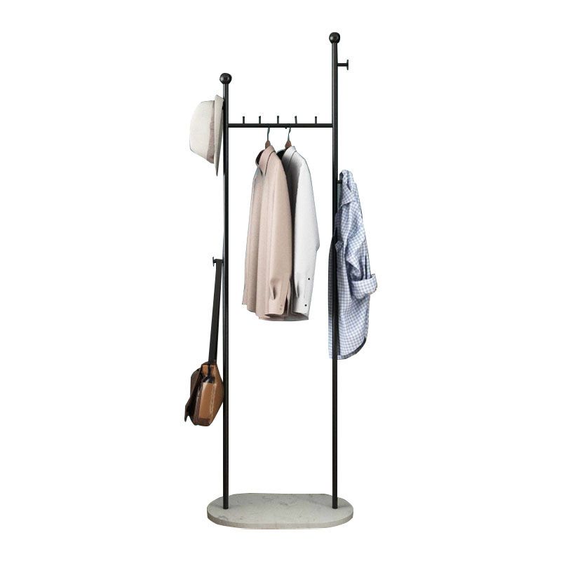 Gorgeous Plain Coat Rack Basket Storage Metal Coat Rack with Coat Hooks ...