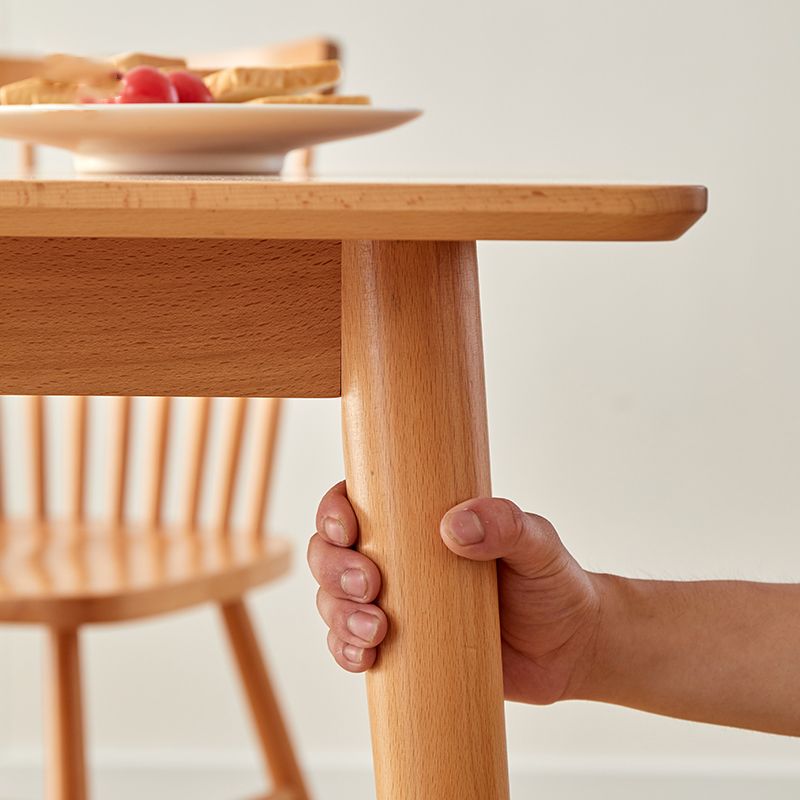 Modern Solid Wood Kitchen Dining Table Standard Rectangle Shape Dining Table with 4 Legs Base Clearhalo ' dining_table' 'Dining Tables & Seating' 'Dining Tables' 'furn' 'furn_dining_table' 'Furniture' 'furniture_dining_table' 'Kitchen & Dining Furniture' 'kitchen&dining_furn' 'kitchen' 'kitchen_dining_table' 1200x1200_a7e15bbe-9f4b-4035-a2e9-b415652a39c7