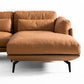 Square Arm Genuine Leather Sofa and Chaise Brown Sectional with Bolster Pillows Clearhalo 'furn' 'furn_sectionals' 'Furniture' 'furniture_sectionals' 'kitchen' 'kitchen_sectionals' 'Living Room Furniture' 'Sectionals' 1200x1200_a7e37a99-1ee2-4ef4-8789-adbc46215660